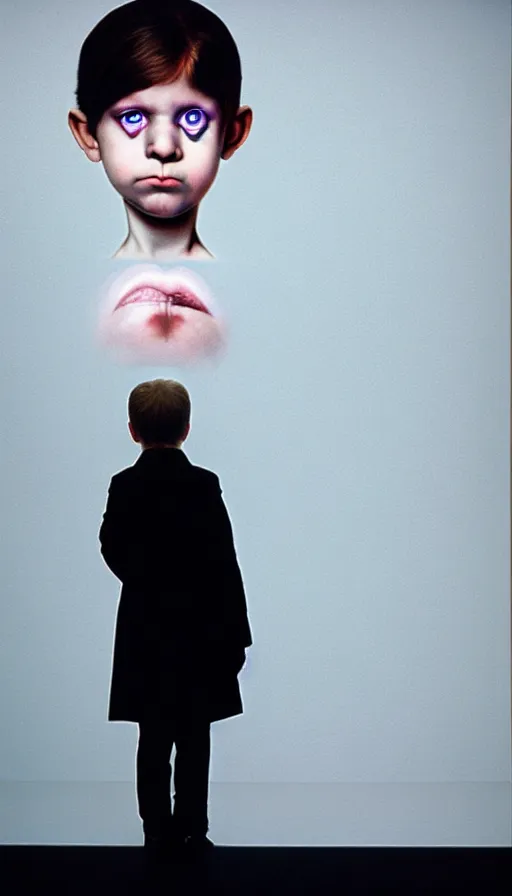 Image similar to the two complementary forces that make up all aspects and phenomena of life, by Gottfried Helnwein