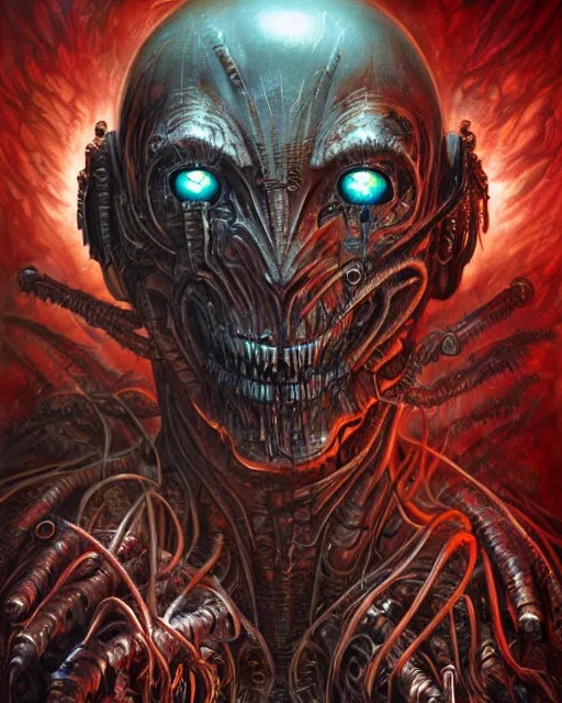 Prompt: cyborg daemonhost, by antonio j. manzanedo, giger, alex grey, android jones, wayne barlowe, philippe druillet, raymond swanland, cyril rolando, josephine wall, harumi hironaka, trending on artstation