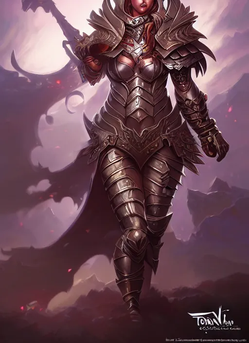 Image similar to sakimi chan, opprobrious fantasy armor, detailed face, dynamic lighting, tony sart