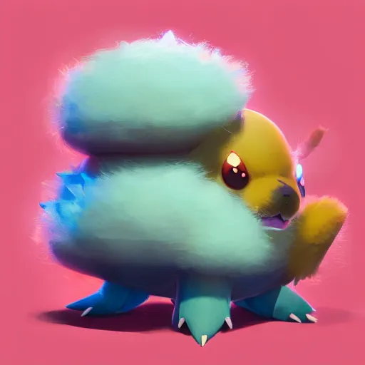 Prompt: a fluffy pokemon:: by beeple and James Gilleard and Justin Gerard :: ornate, dynamic, particulate, intricate, elegant, highly detailed, centered, artstation, smooth, sharp focus, octane render, 3