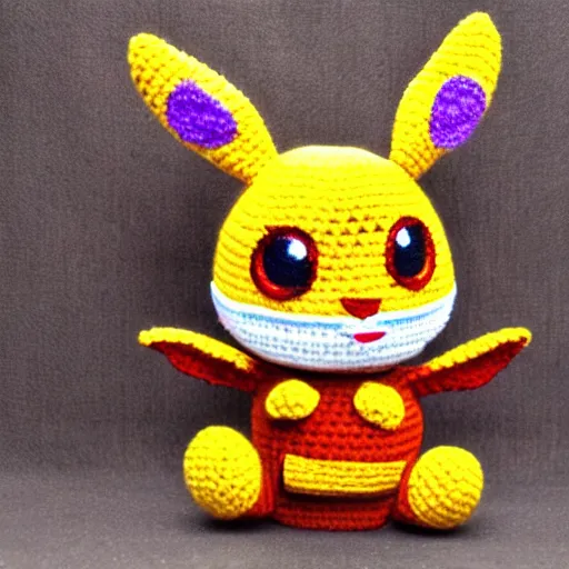 Image similar to angry crochet eevee