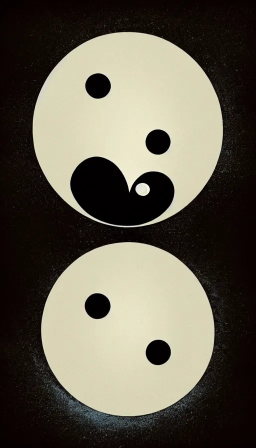 Image similar to Abstract representation of ying Yang concept, by John Martin