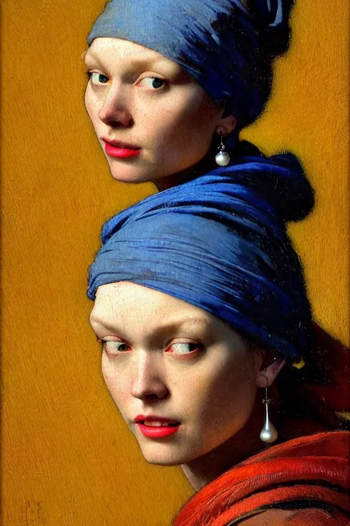 Image similar to full character portrait fallout character art not the girl with the pearl earring character design, painting by gaston bussiere, katsuya terada, nc wyeth, greg rutkowski, craig mullins, vermeer, frank frazetta, mucha, tom of finland, trending on artstation, jeffery catherine jones