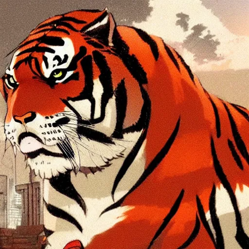 Image similar to a tiger wearing a business suit, illustration concept art anime key visual trending pixiv fanbox by wlop and greg rutkowski and makoto shinkai and studio ghibli and kyoto animation symmetrical facial features