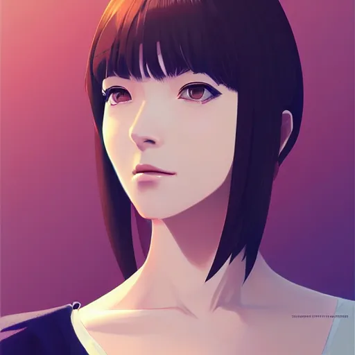 Image similar to Nakamura Aya by Ilya kuvshinov and Krenz cushart, pixel art, character portrait