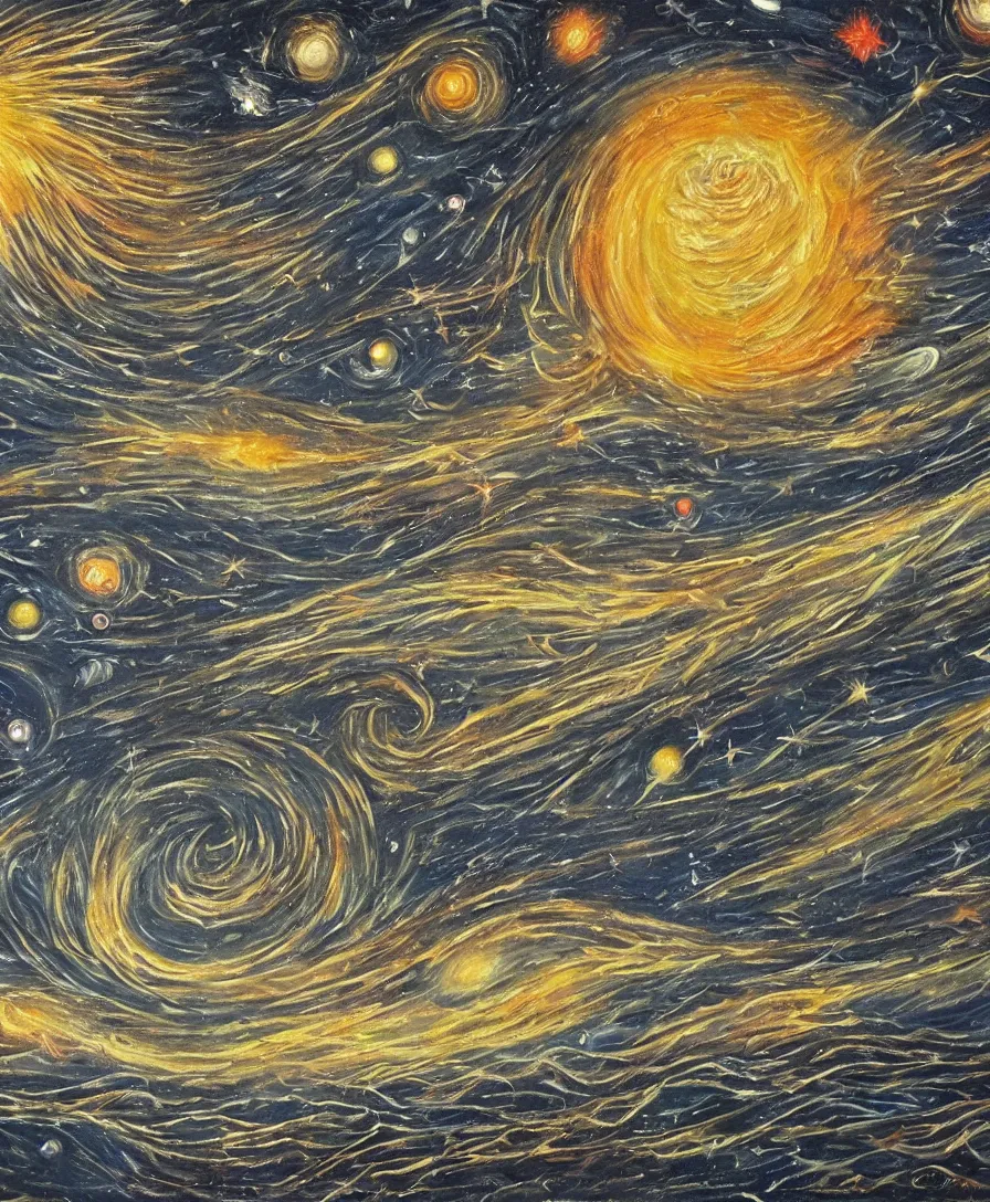 Image similar to painting of truth of the universe, highly detailed