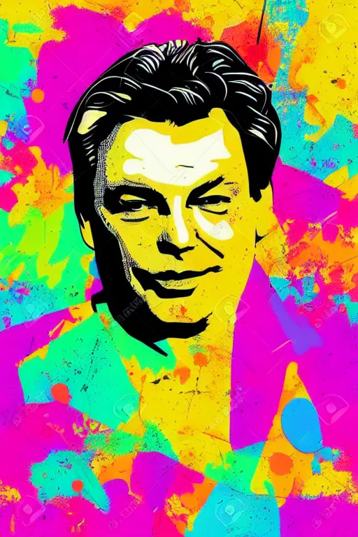 Image similar to minimalist boho style art of a colorful viktor orban, illustration, vector art