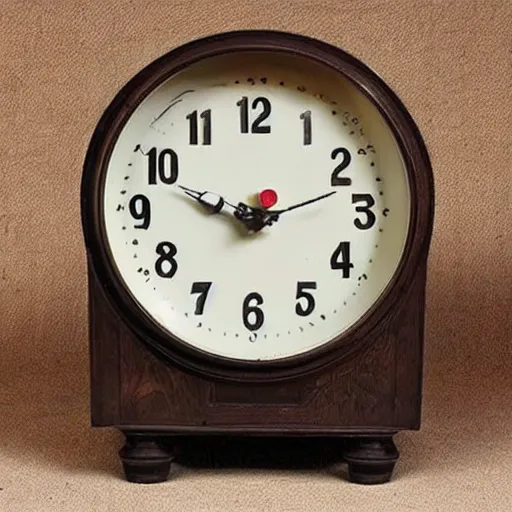 Prompt: “An alarm clock from the 1800s but the numbers are emojis”