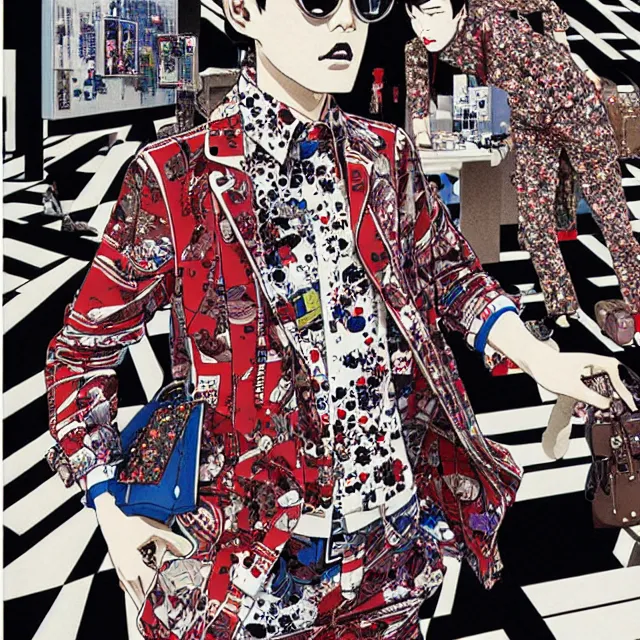 Image similar to fashion advertising campaign by katsuhiro otomo, highly detailed