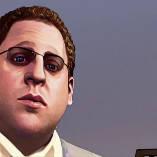 Prompt: jonah hill as a gta v character
