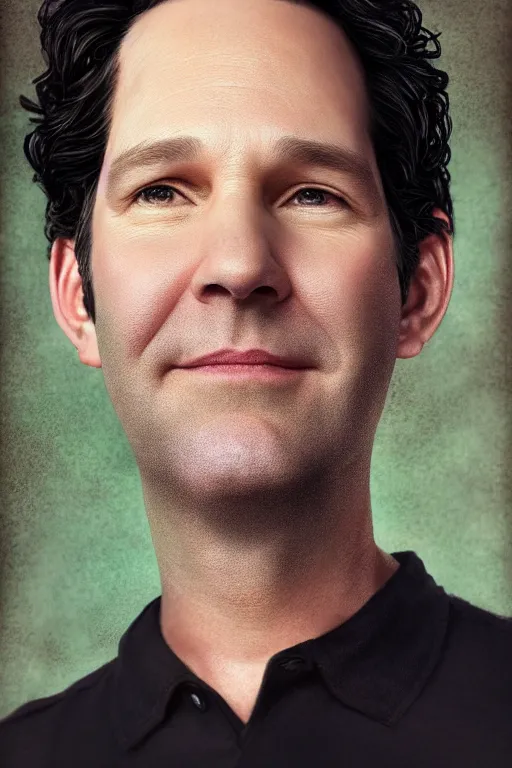 Prompt: Paul Rudd as a simpson oil on canvas, intricate, portrait, 8k highly professionally detailed, HDR, CGsociety