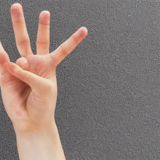 Prompt: a hand doing the victory sign