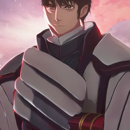 Image similar to portrait of colonel mael radec as a king, anime fantasy illustration by tomoyuki yamasaki, kyoto studio, madhouse, ufotable, trending on artstation