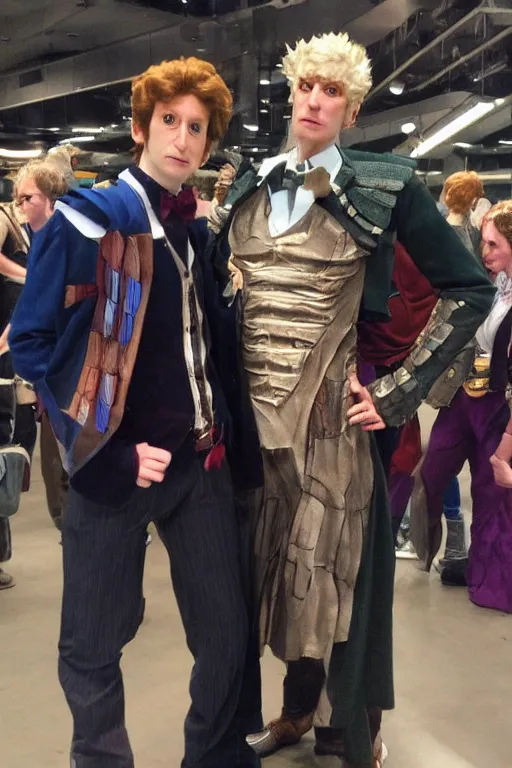 Prompt: doctor who cosplay convention, photorealistic, highly detailed,