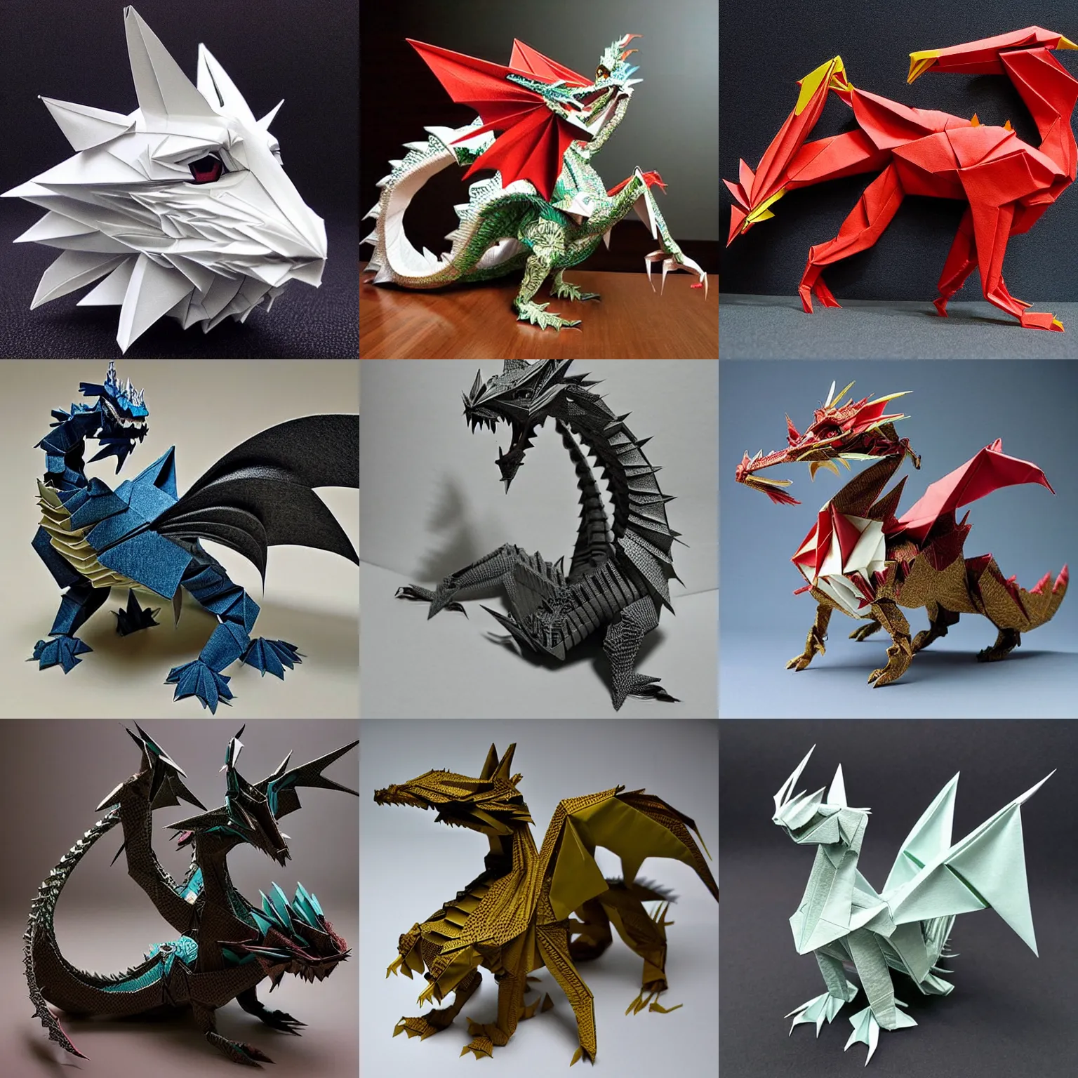 Prompt: gorgeous origami dragon, incredibly detailed, by Satoshi Kamiya