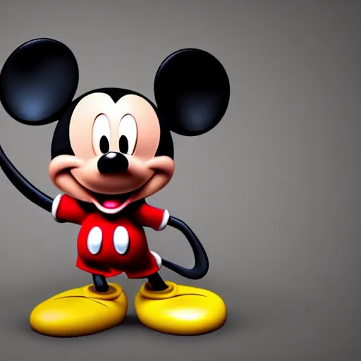 Image similar to mickey mouse high quality 3 d render trending in art station