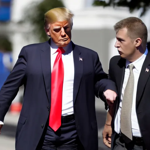 Image similar to donald trump being arrested by the fbi