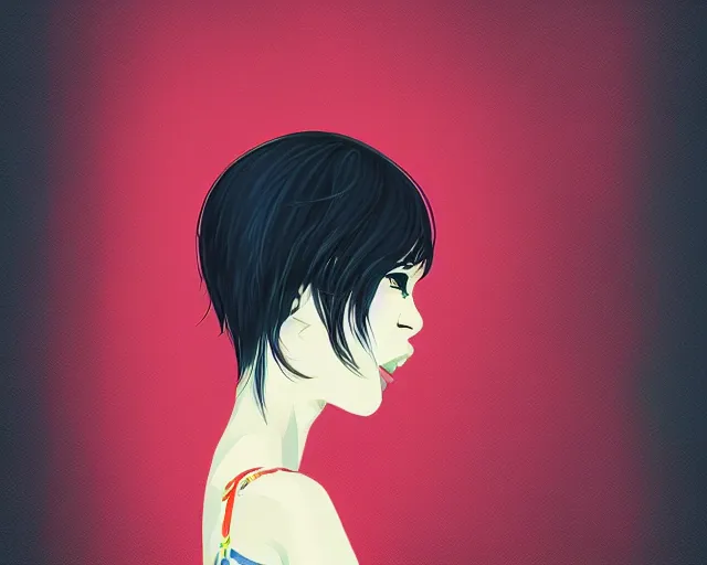 Image similar to the joy of life, a simple vector based illustration, by ross tran, 5 colors