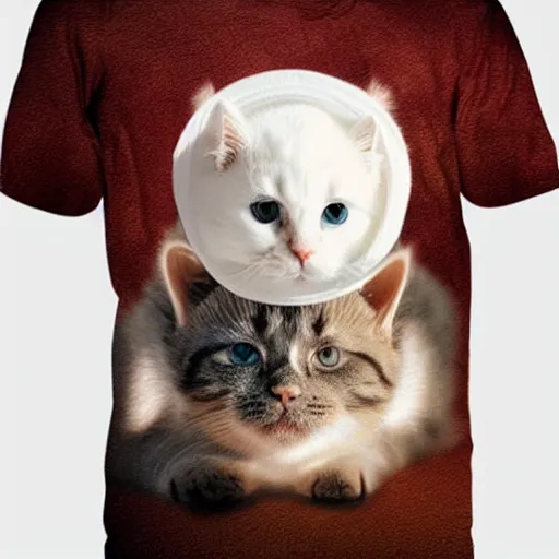 Image similar to cute cat in the pocket of a tshirt