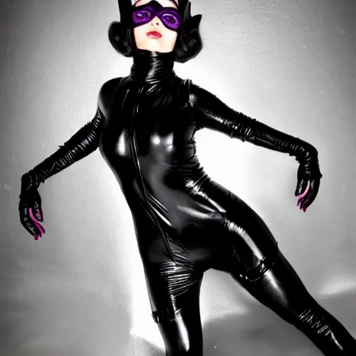 Image similar to scarlett johanneson as catwoman from marvel