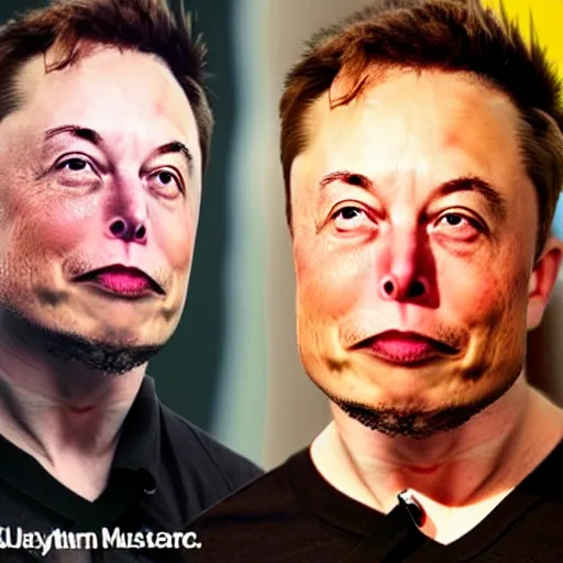 Image similar to elon musk with pepe face