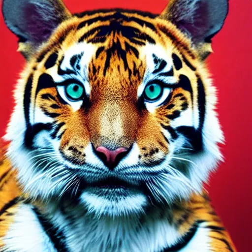 Image similar to Half Cat half tiger