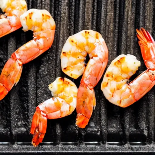 Prompt: shrimp that was left on the grill way too long