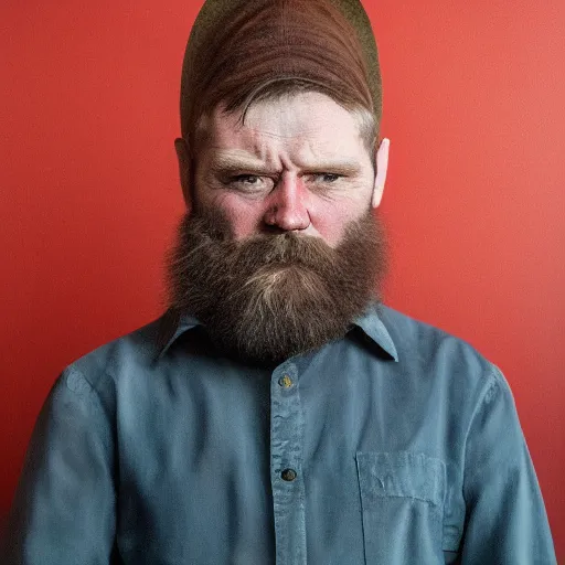 Image similar to ned kelly, award winning portrait photography in rich colors, studio lighting