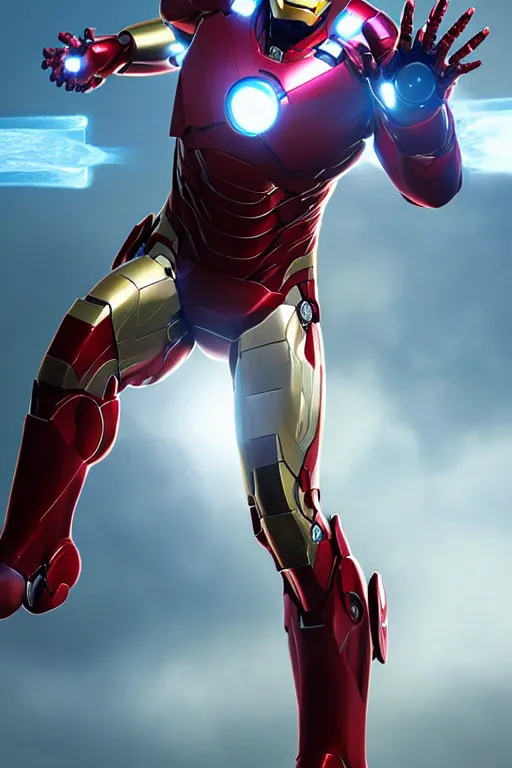 Image similar to ironman as an angel, anatomy, bathed in light, highly detailed, photorealistic, artstation, smooth, sharp focus, illustration, unreal engine 5, 8 k, art by artgerm and greg rutkowski and edgar maxence