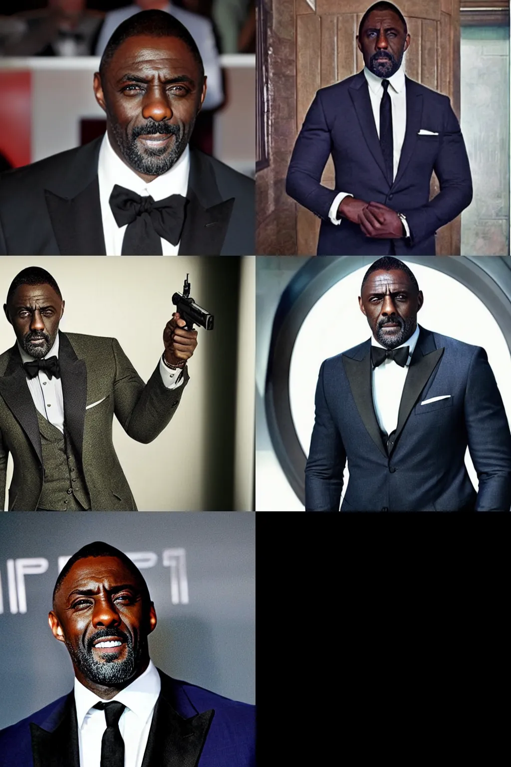 Prompt: Idris Elba as James Bond from 007