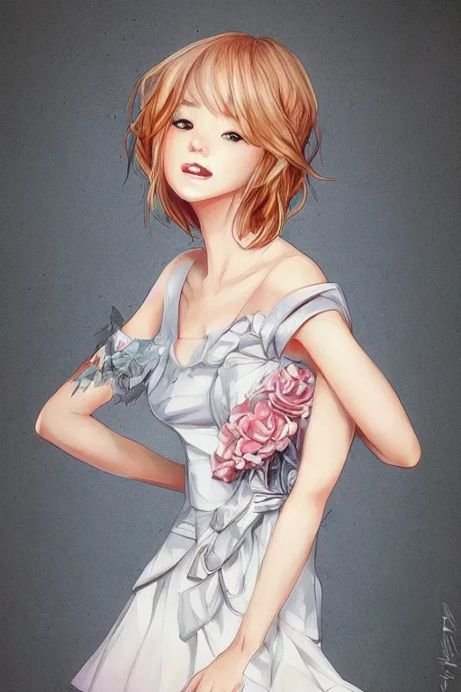 Prompt: Cute Dress portrait by Artgerm and WLOP