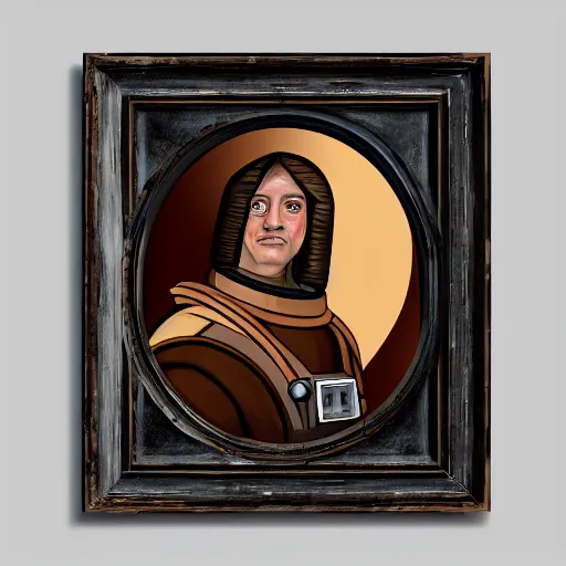 Image similar to renaissance style character portrait of an astronaut