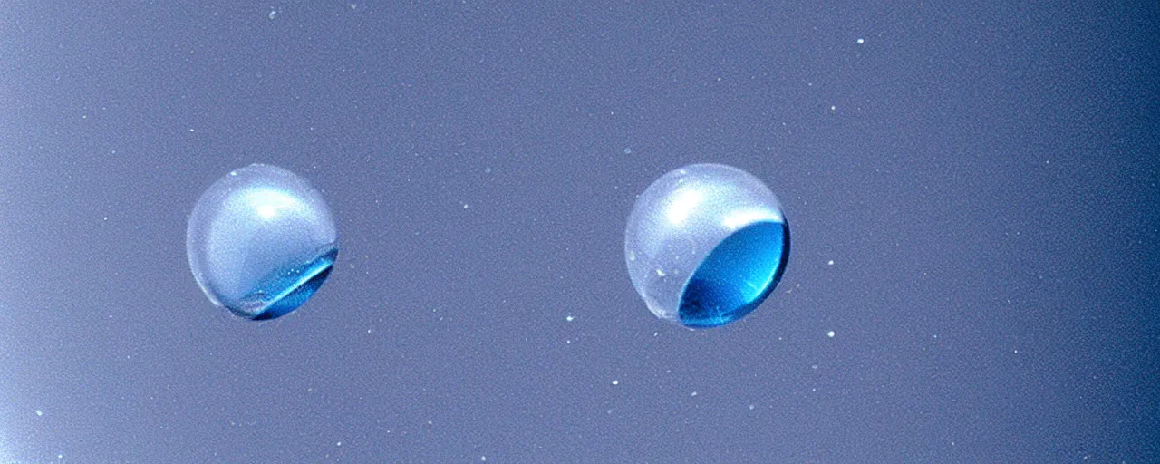 Image similar to drop of water in space, internal rotational force, extreme close - up