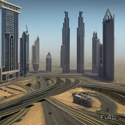 Image similar to gta : dubai, by furio tedeschi