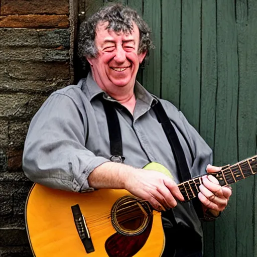 Image similar to folk guitarist bert jansch meets peter griffin