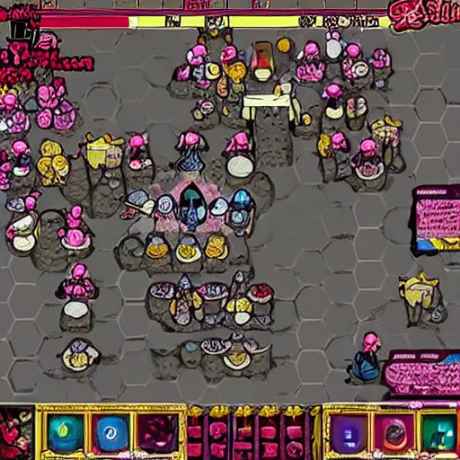 Image similar to a hello kitty action role playing game based on the game path of exile