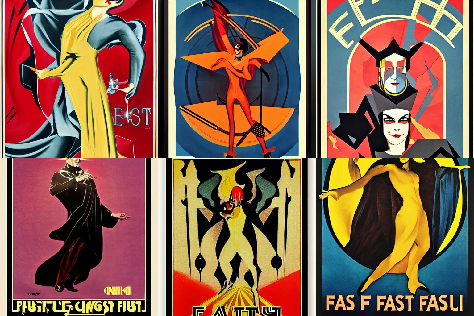 Prompt: Faust art deco poster