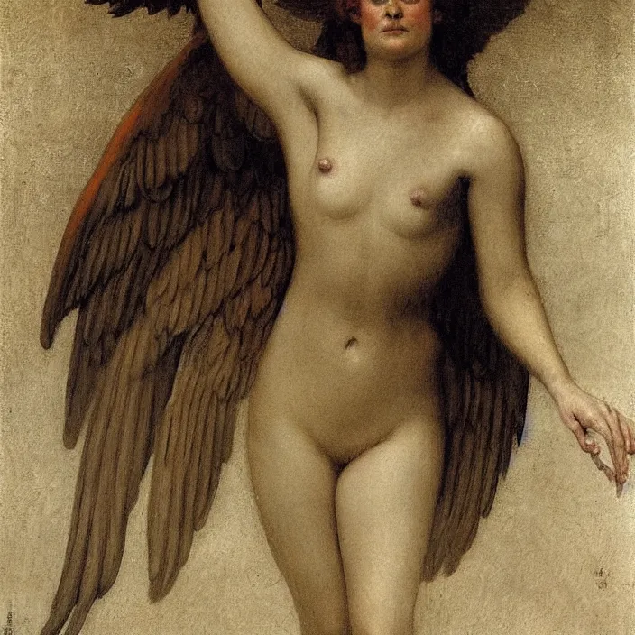 Image similar to a harpy, by Odd Nerdrum