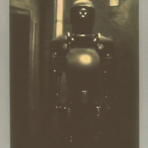 Prompt: polaroid of fantasy golem full body by Tarkovsky