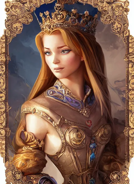 Image similar to digital painting of royal princess girl by filipe pagliuso and justin gerard symmetric fantasy highly detailed realistic intricate port