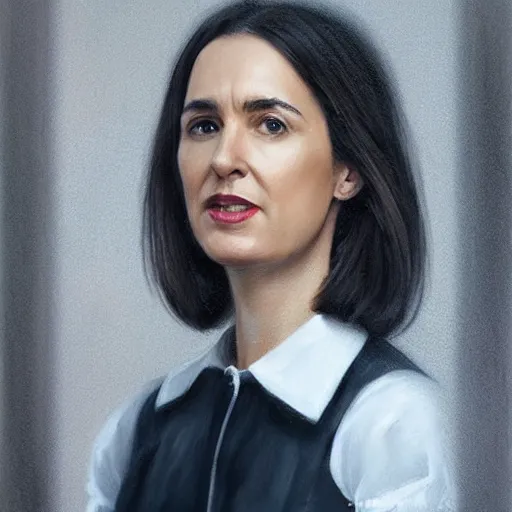 Image similar to maia sandu hyperrealistic, style of greg rutkowski