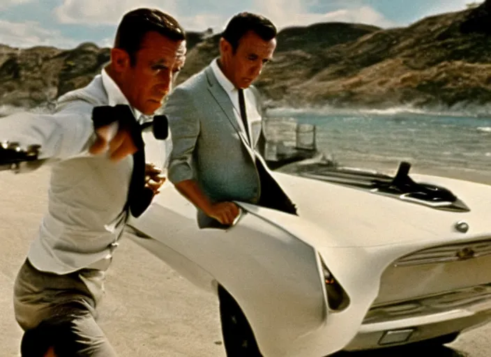 Image similar to scene from the 1 9 6 4 james bond film goldfinger