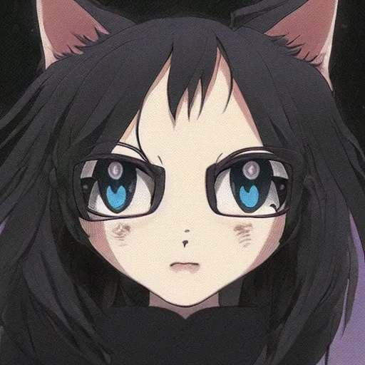 Prompt: a black cat wearing a lab coat, illustration concept art anime key visual trending pixiv fanbox by wlop and greg rutkowski and makoto shinkai and studio ghibli and kyoto animation symmetrical facial features