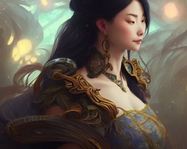 Image similar to photography of qing han, deep focus, d & d, fantasy, intricate, elegant, highly detailed, digital painting, artstation, concept art, matte, sharp focus, illustration, hearthstone, art by artgerm and greg rutkowski and alphonse mucha