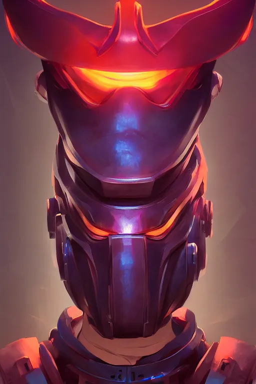 Image similar to epic mask helmet robot ninja portrait stylized as fornite style game design fanart by concept artist gervasio canda, behance hd by jesper ejsing, by rhads, makoto shinkai and lois van baarle, ilya kuvshinov, rossdraws global illumination radiating a glowing aura global illumination ray tracing hdr render in unreal engine 5