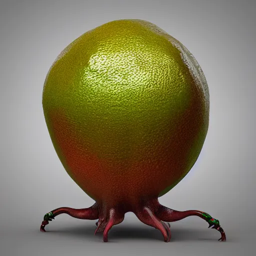 Image similar to an alien fruit, 3 d render, 8 k, trending on artstation