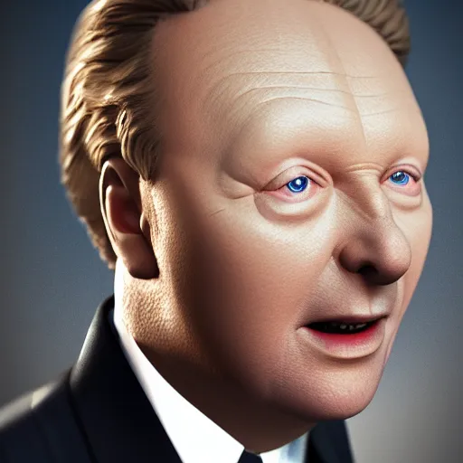 Image similar to limmy brian limond as margaret thatcher, realistic, wide shot, sunny lighting, octane render, hyper realistic, high quality, highly detailed, hd, beautiful, cinematic, 8 k, unreal engine, facial accuracy,