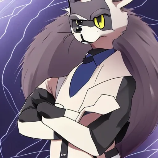 Prompt: modern anime still an anthro male fox furry fursona in a formal outfit, handsome anime eyes, key anime visuals