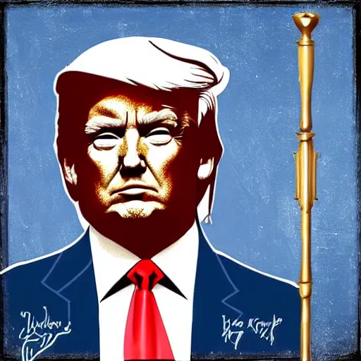 Image similar to trump as a king, painting, royal, award winning