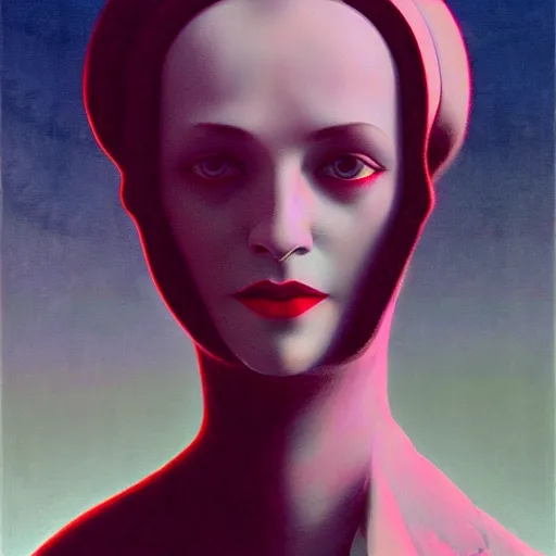 Image similar to concept portrait of woman from 2 0 s decade of xx century, dark atmosphere, lovecraftian background, lynchian atmosphere, film noir, concept art, art by kuvshinov ilya and zdislav beksinski and wayne barlowe